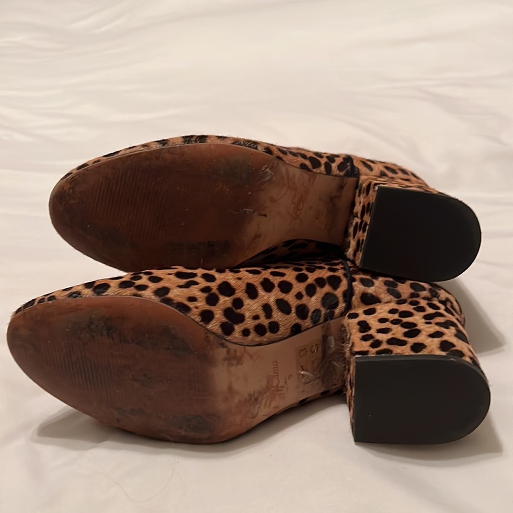 J. Crew Sadie Leopard Mid Rise Boots - Picture 8 of 9